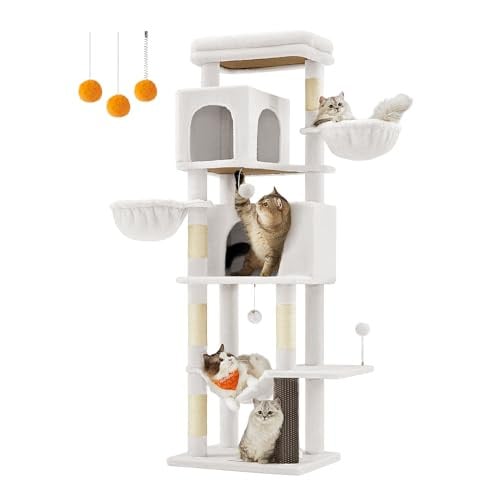 Feandrea Grote Kattenboom XL met 2 holtes en 2 ligplaatsen, Hoogte: 174 cm