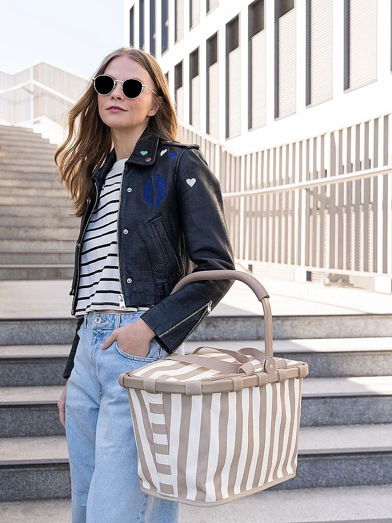REISENTHEL Einkaufskorb - Carrybag Summerstripes  hellbraun B