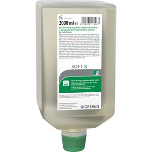 Greven Duschgel Soft K Reinigungslotion, unisex, pH-hautneutral, Nachfüllpack, 2 L