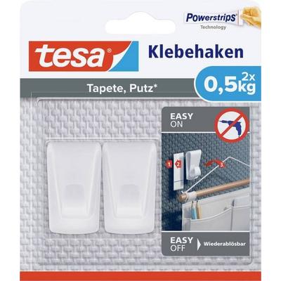 TESA® Powerstrips® Klebehaken Tapete & Putz, weiss