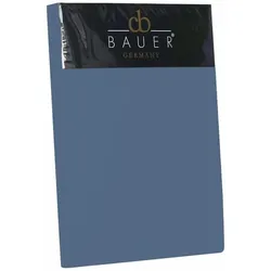 Curt Bauer Mako-Satin Spannbetttuch - 160x200cm	denim