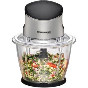 Rommelsbacher Zerkleinerer MZ500, elektrisch, 500 Watt, Edelstahl mit Glasbehälter, 1,5 Liter