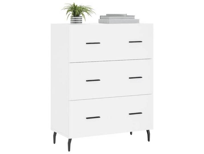 Blanc Buffet & bahut contemporain，Buffet blanc 69 5x34x90 cm bois d'ingénierie FR&2388