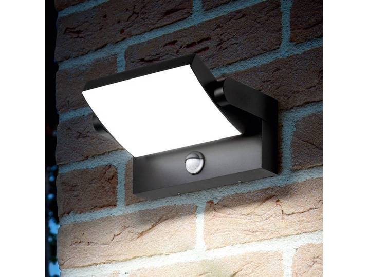 IDEAL LUX Aussenwandleuchte mit Bewegungsmelder Swipe Sensor, schwarz, Metall, Modern