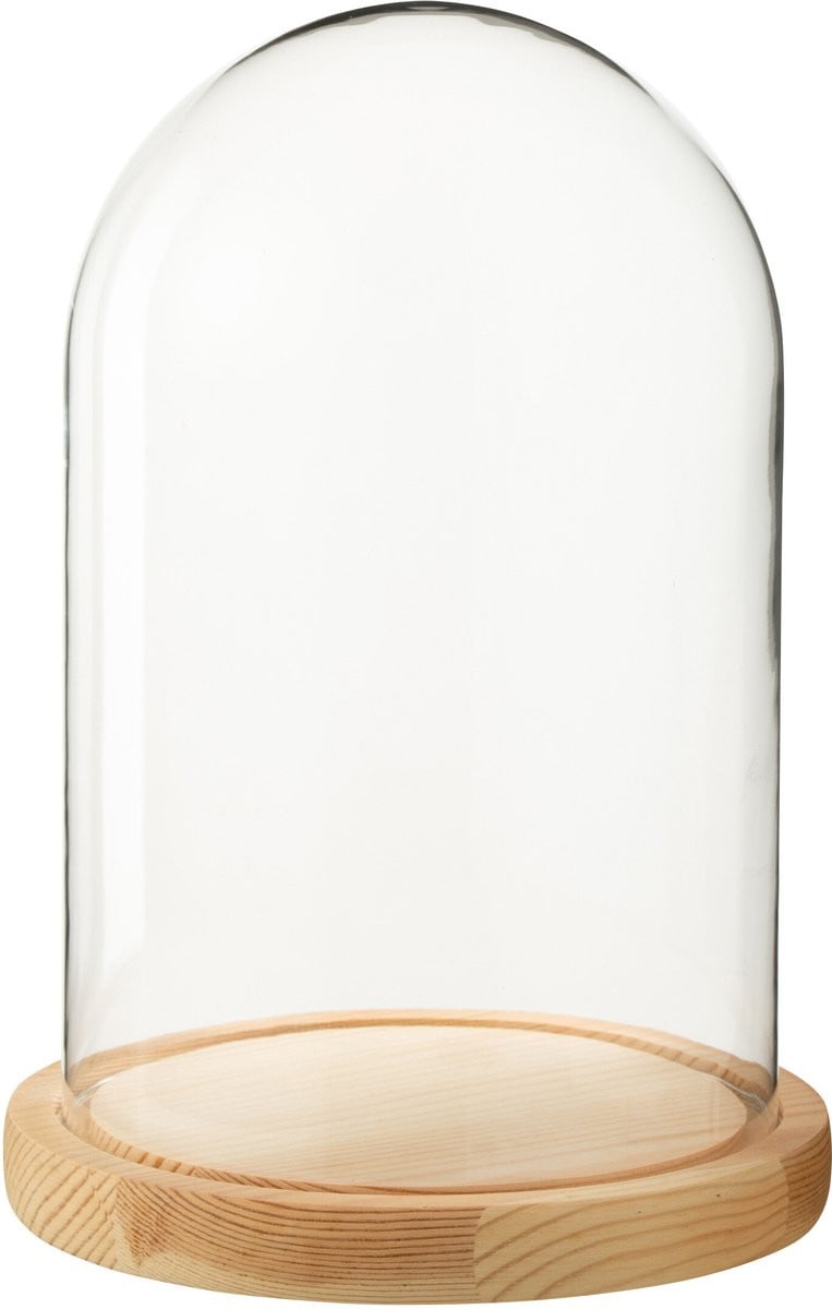 J-Line Decoratieve stolp van glas in naturel, medium