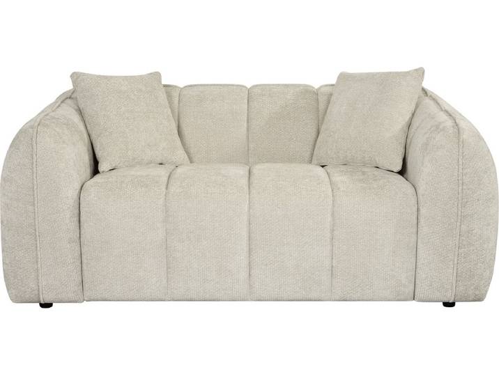 Canapé droit style bubble en tissu Wagram - 3 places - Beige