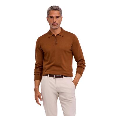 Strickpullover FALKE "Pure Merino Wool", Herren, Gr. S, braun (5100), Pullover Strickpullover