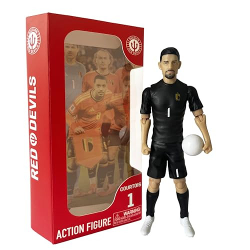 Megableu Courtois Red Devils Beweegbare PVC Voetbalfiguur, Meerkleurig, 20 cm