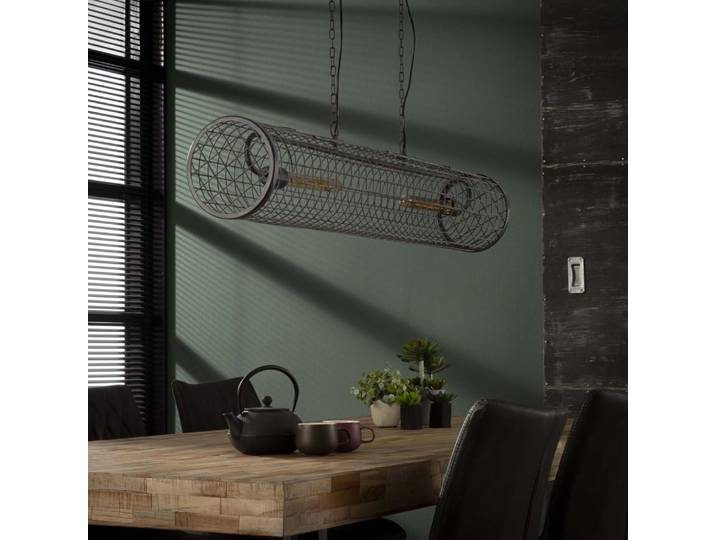 Suspension cage 121x20x150 cm en métal gris foncé