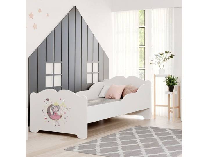 Lit pour fille ANNA 70 x 140 cm avec matelas – la solution idéale pour une chambre d'enfant