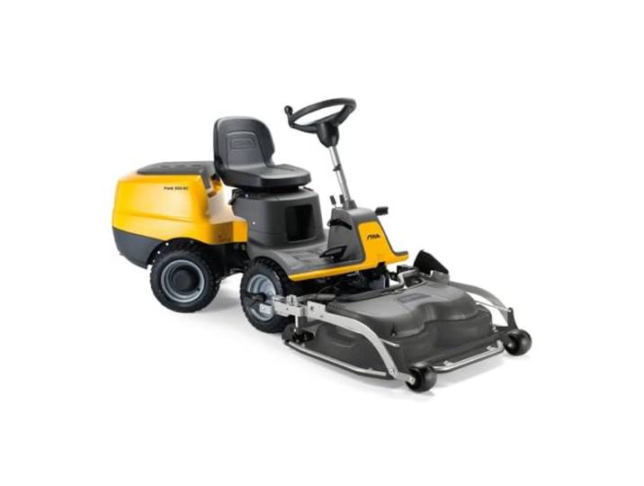 STIGA Park 300 RC Tondeuse autoportée Essence avec système Multiclip Pour pelouses jusqu'à 3.000 m². Déport avant complet sous haies\, ramassage arrière\, attelages avant rapides et et Multiclip