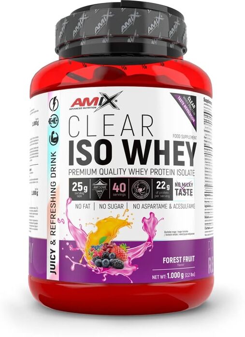 Amix Nutrition Clear Iso Whey 1 Kg Frutas do Bosque