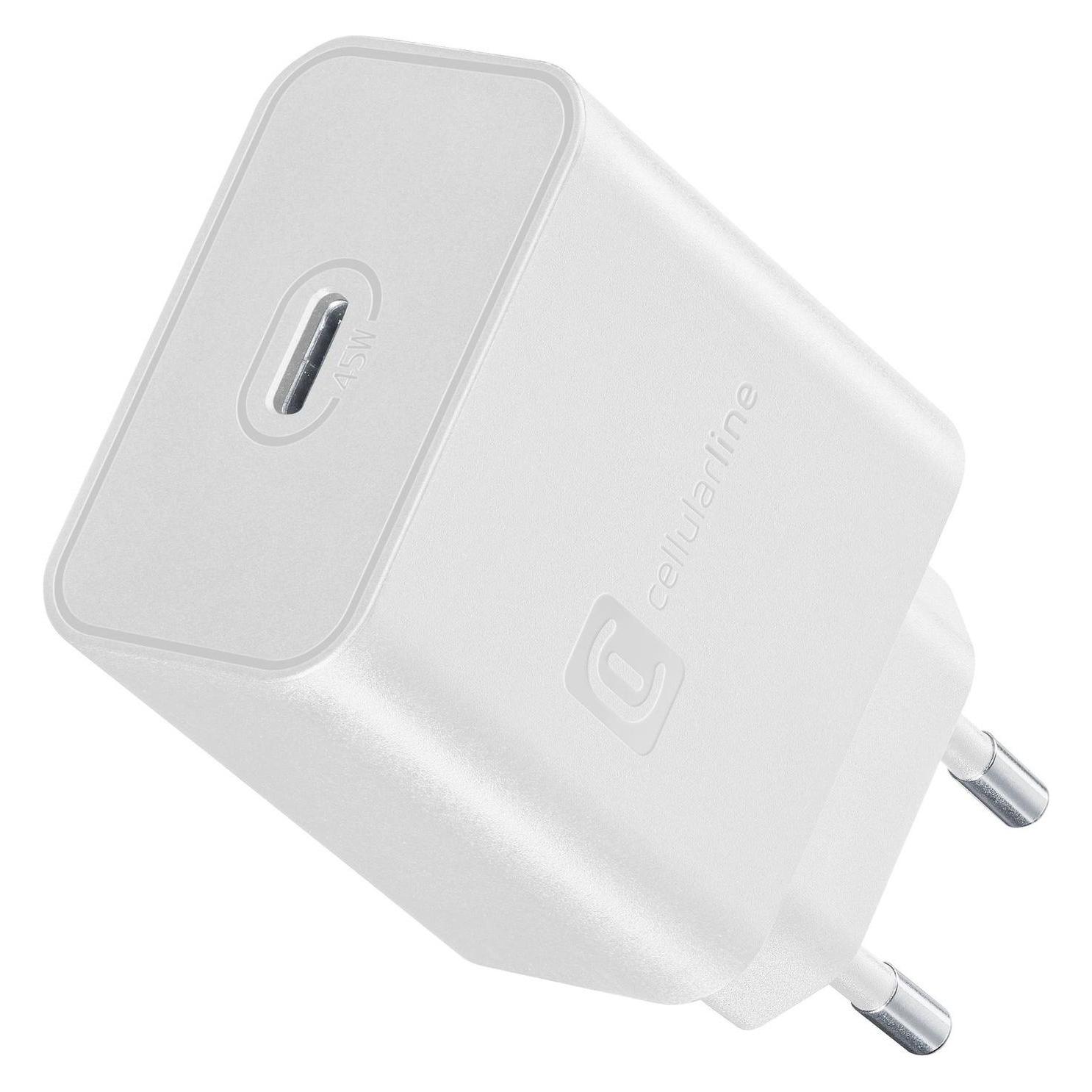 Cellularline Super Fast Charger PD 45W USB-C-Netzladegeräte 45 W (45 W, 1 Port) (ACHSMUSBC45W)