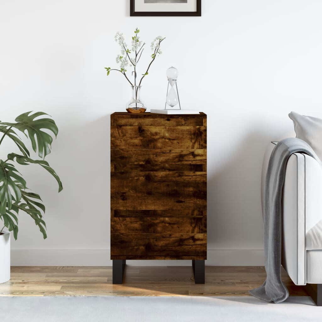 Alpen Home Janey Side Table Smoked Oak 70cm H X 40cm W X 35cm D
