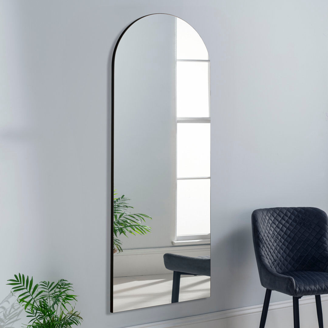 Latitude Run Alben Wood Framed Full Length Mirror Black 170cm H X 70cm W X 2cm D