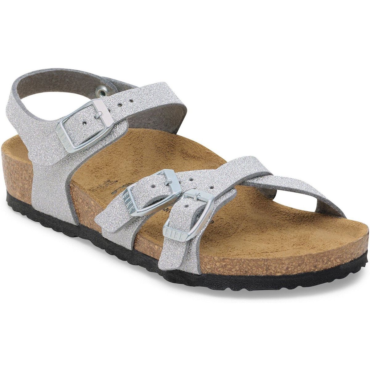 Birkenstock Kumba Kids SYN shiny glitter silver (12181) Normal 29 1030552-12181-29