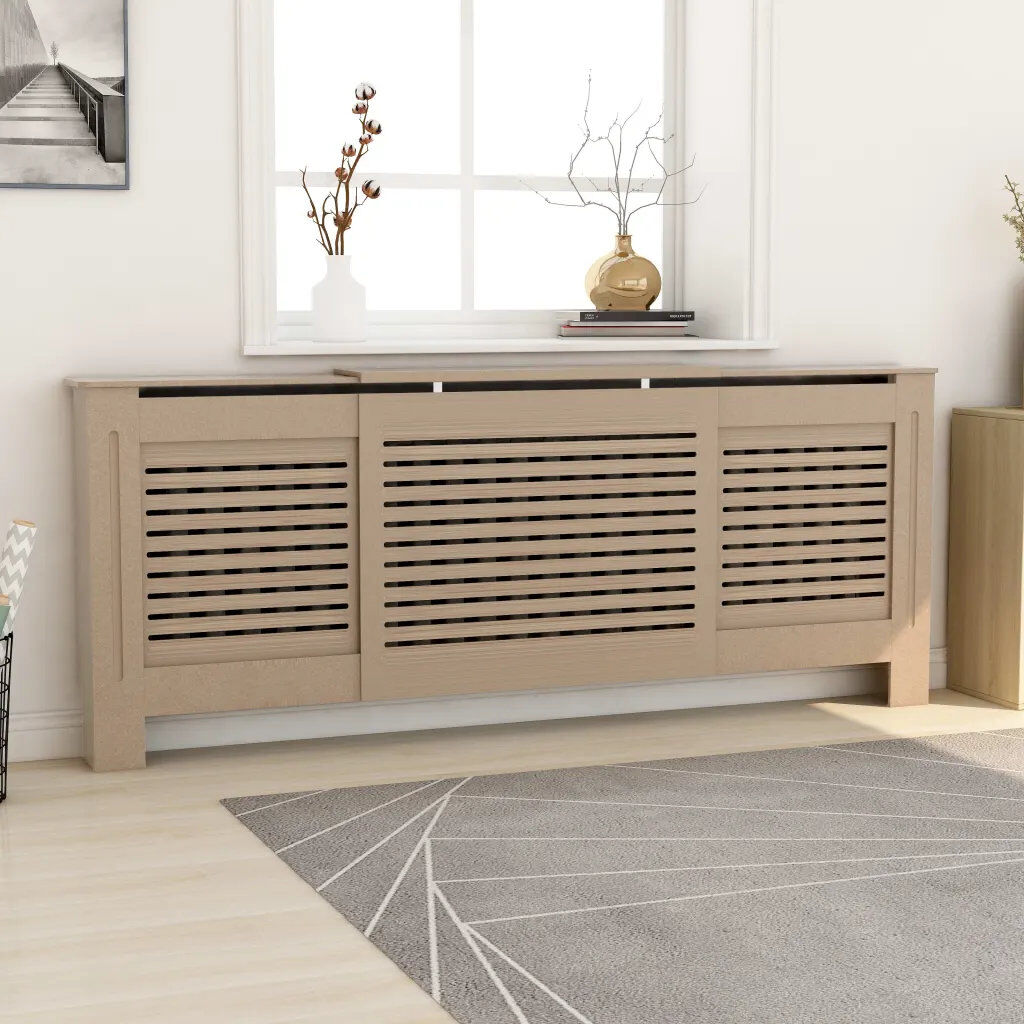 Belfry Heating Io Adjustable Radiator Cover Brown 81.5cm H X 141cm W X 20.5cm D