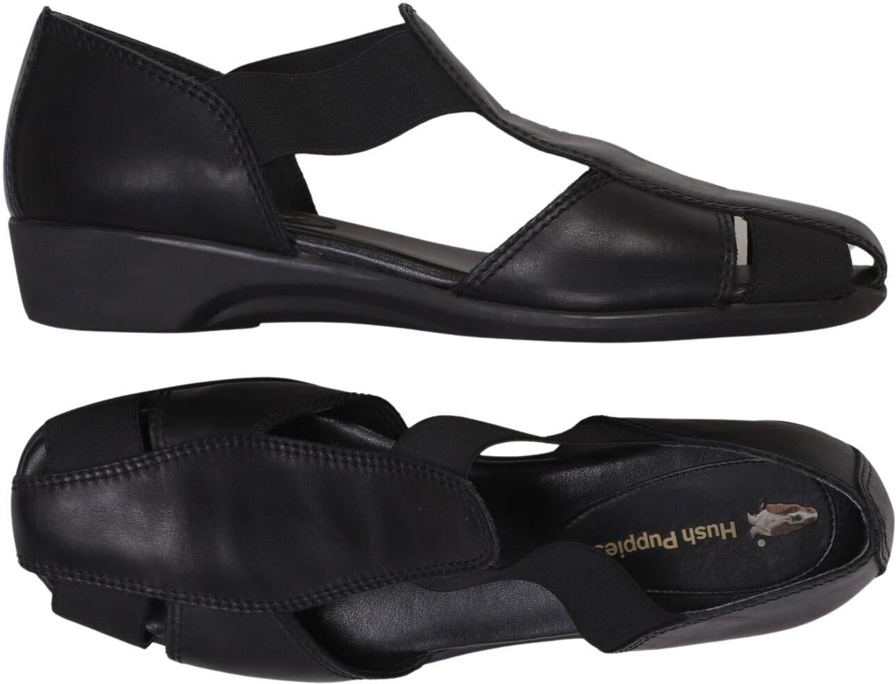 Hush Puppies Damen Sandalen, Schwarz, Gr. EU 40, Leder - Second Hand