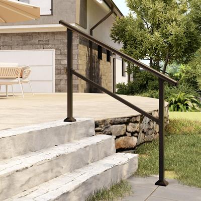 Clihome Handrails for Fit 0 or 5 Steps Outdoor Steps