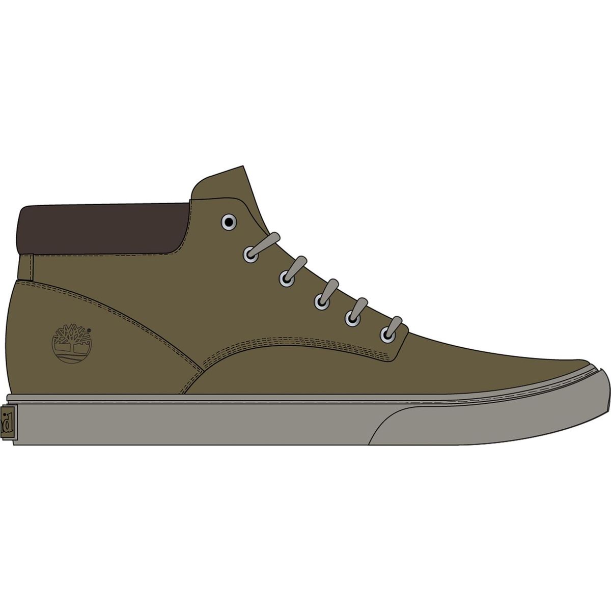 Timberland Mens Mid Lace UP Chukka Boot military olive 7.5 TB0A5S1V3271-7.5