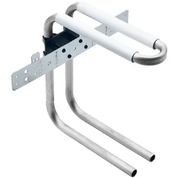 Wandverbindung mit Rohrbogenheit C-stahl 15x1,2 Höhe: 320mm ohne Isolierung