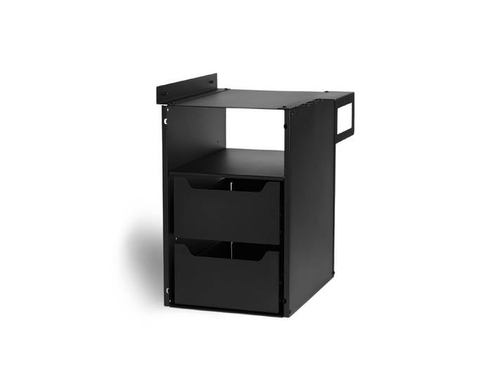 BURNHARD® Regal FRED Einbauregal 30 cm, Aufbewahrung für Grillzubehör, Schwarz