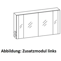Artiqua LED-Spiegelschrank, Graphit Struktur quer, 071-SET-4-13-ZU-401 071-SET-4-13-ZU-401
