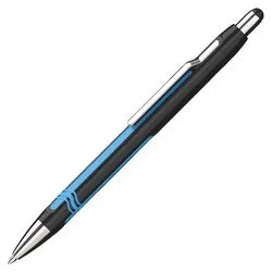 Schneider Kugelschreiber Epsilon schwarz/cyan, Schreibfarbe: blau