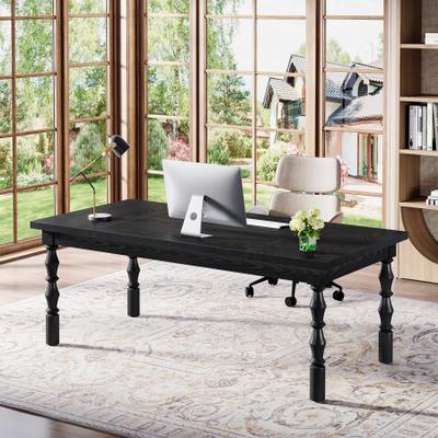 Bluebell 62.2-Inch Executive Desk, Farmhouse Office Computer Writing Desk