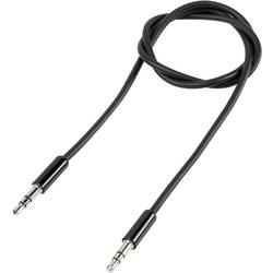 SpeaKa Professional SP-7870044 Klinke Audio Anschlusskabel [1x Klinkenstecker 3.5 mm - 1x Klinkenstecker 3.5 mm] 1.00 m Schwarz SuperSoft-Ummantelung