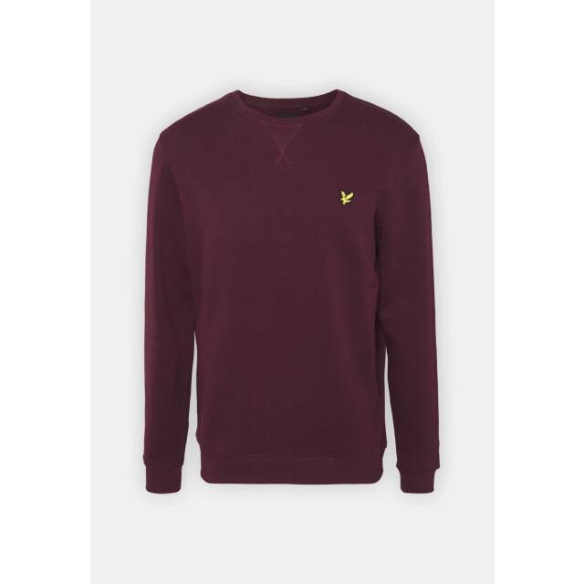 Lyle and Scott Cotton merino crew neck bordeaux