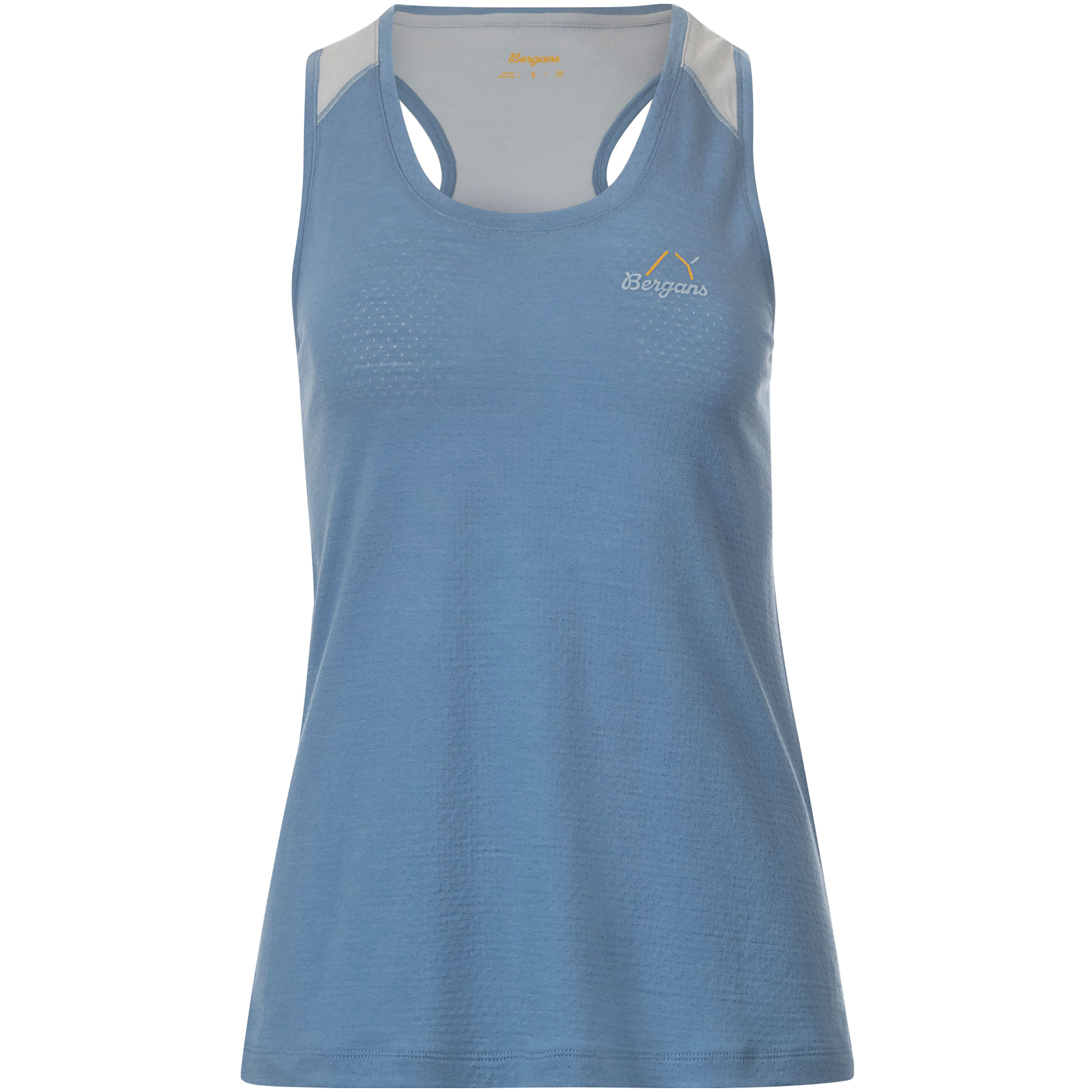 Bergans Y LightLine Merino Top Damen Tanktops blau Größe S Trekking Hautfreundlich Merinowolle