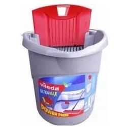 Vileda Seau-essoreur compatible UltraMax pour balai a plat, Reinigungsutensil, Rot, Mehrfarbig, Grau