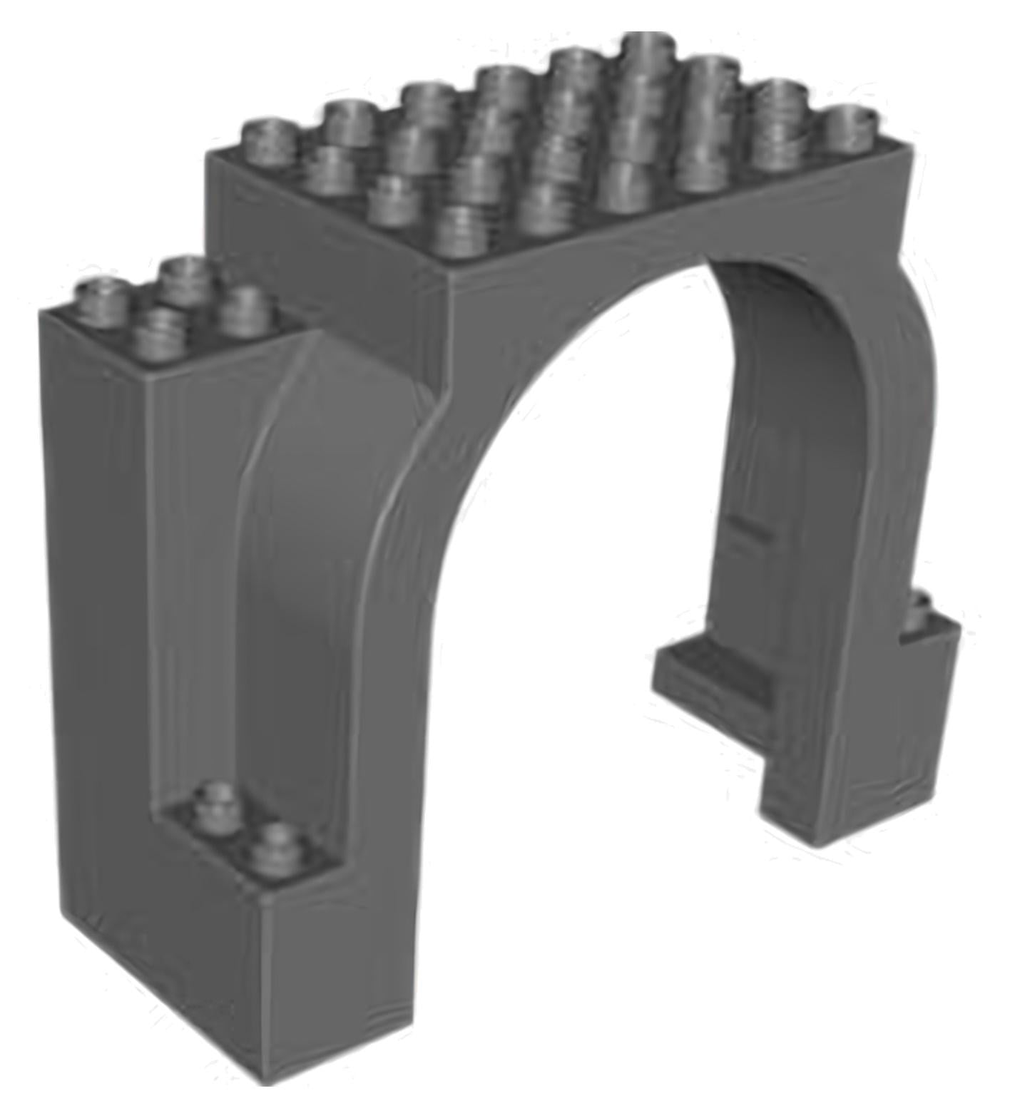 LEGO Duplo Boog Tunnel Steen Donkergrijs 4 x 10 x 7 cm (5557)