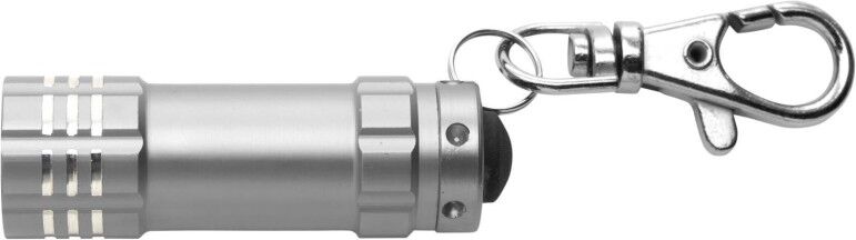 Lampe personnalisable porte-clés torche de poche Anna argenté