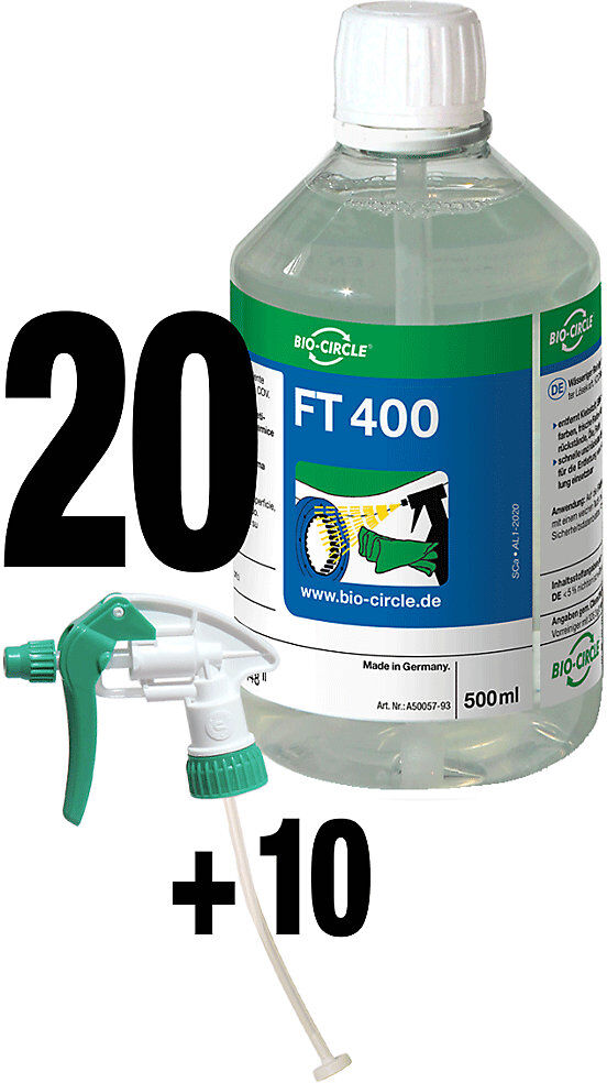 Reiniger FT 400, VE 20 Stk + 10 Sprayer, tensidfrei Bio-Circle