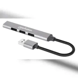 Manhattan 4Port USB-A Hub 3x480Mbit/s 1xGbit/s Stecker - Hub