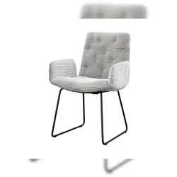 KAWOLA Stuhl CHARME Esszimmersessel Cord hellgrau