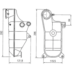 Ausgleichsbehälter Kühlmittel MAHLE CRT 119 000S für Mercedes-Benz 190 124