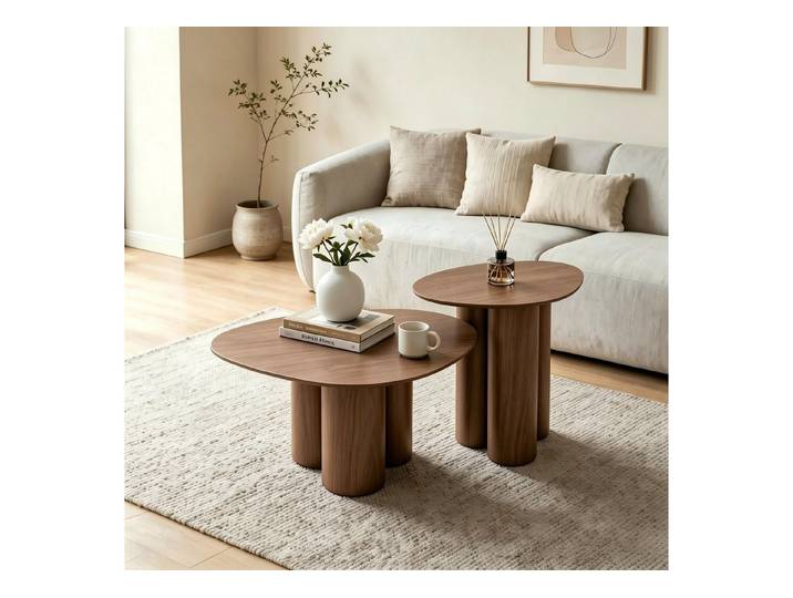 WILLIAMSPACE Couchtisch 2‑teiliges Couchtisch‑Set mit Echtfurnier, modern für Wohnzimmer