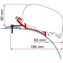 Fiamma Kit Laika Kreos 21 Markisenadapter für Fiamma F80/F65