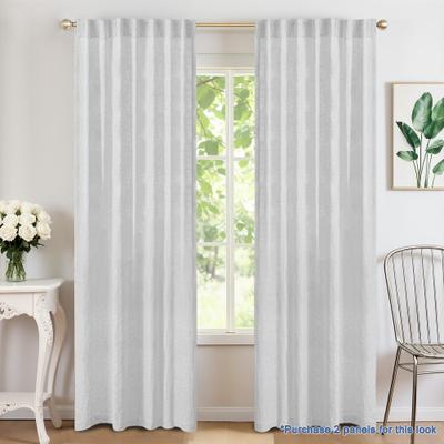 Awesome Home 100% Linen Room Darkening Back Tab Single Panel