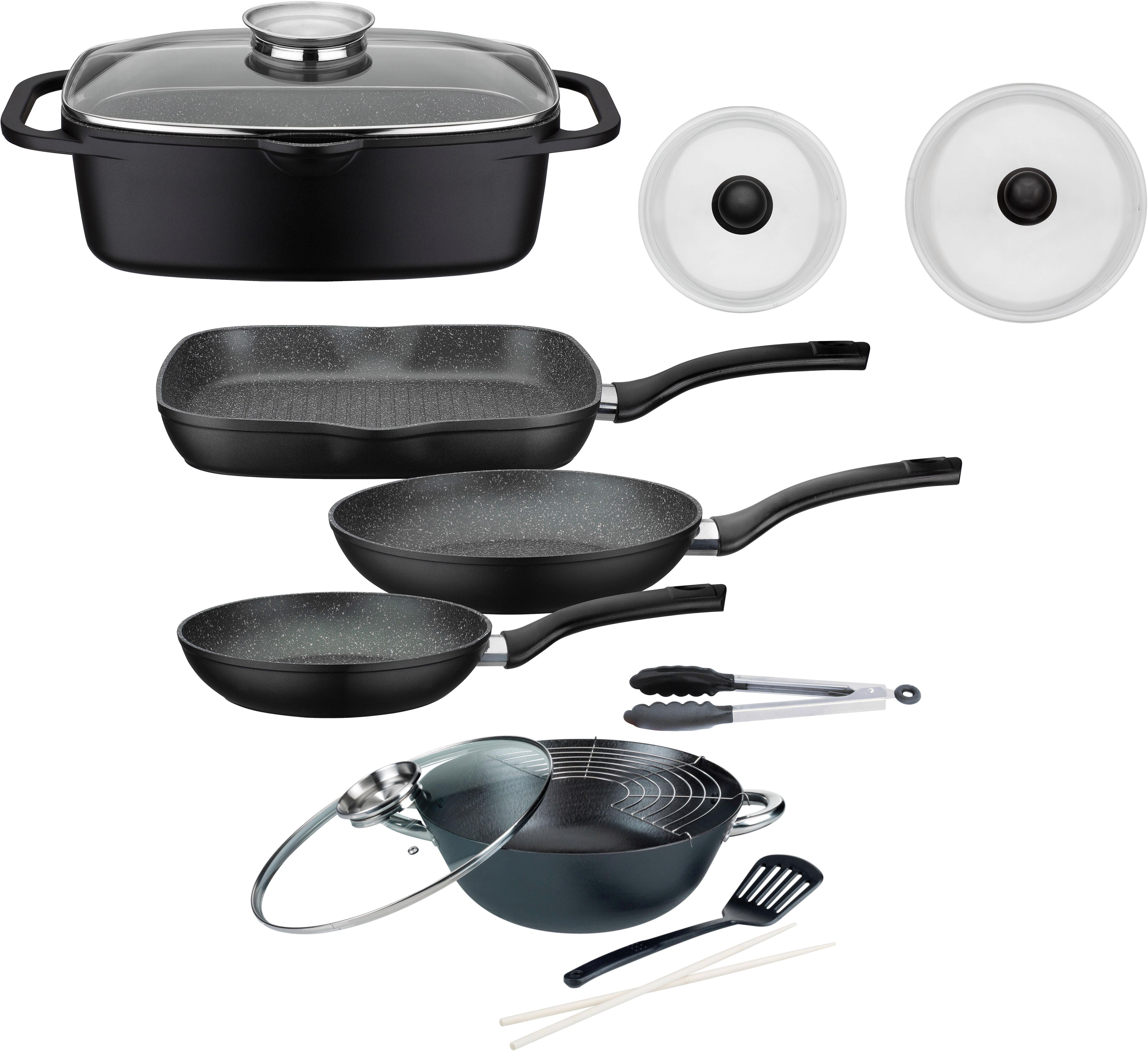 Topf-Set GSW "Gourmet", schwarz, Töpfe, Induktion