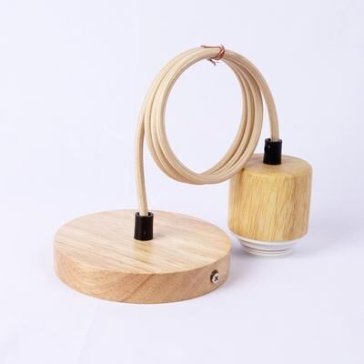 Top Demand Picks Natural Wooden Ceiling Lamp Base, E27 Single Head Screw Socket Hanging Lamp Holder For Vintage Modern Lampshades Natural Wooden Ceiling Lamp Base, E27 Single Head Screw Socket Hanging Lamp Holder For Vintage Modern Lampshades