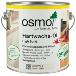 OSMO Hartwachs-Öl Rapid - Größe 0,75 L Farbe 3240 Weiß Transparent