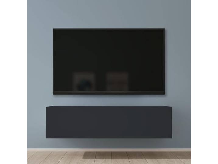 Mai & Mai Fernsehschrank Hängend TV Lowboard hängend mit Gasdruckfedern TV Schrank mit Klappen, viel Stauraum, Wandmontage in Matt Anthrazit, Breite: 120 cm, Fernsehschrank02