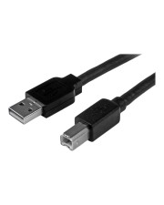 StarTech.com Active USB 2.0 A to B Cable M/M USB-Kabel Type B M bis M 15 m aktiv Schwarz (USB2HAB50AC)