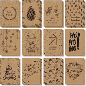 Sigel Weihnachtskarte DS700 Natural Christmas, 105 x 148mm (A6), Postkarten, sortiert, 24 Stück