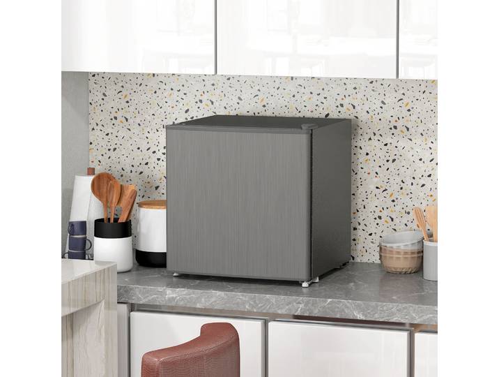 HOMCOM Mini Congélateur 35L Gris Porte Réversible Compact