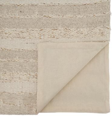 Saro Lifestyle Table Runner With Fringe Stripe Design
